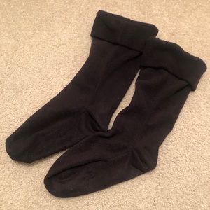 Black fleece boot socks